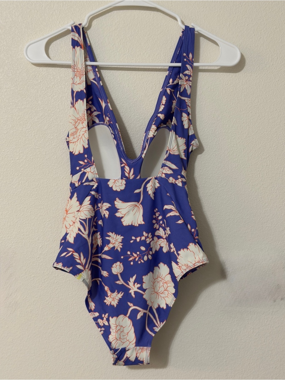 Summersalt Blue Floral Deep V One-Piece Swimsuit - Picture 2 of 8
